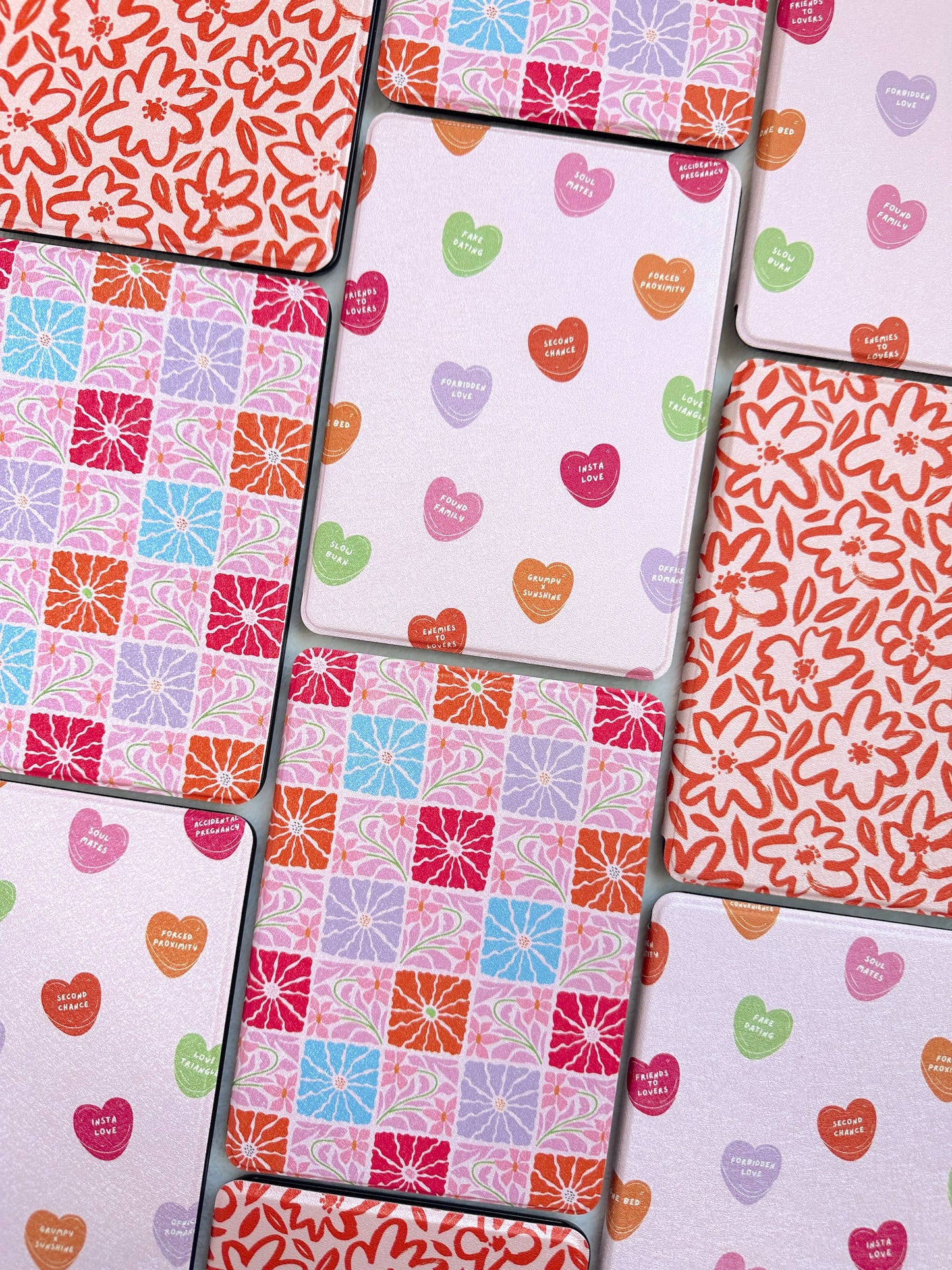 Book Trope Conversation Hearts Kindle Case - Kindle Paperwhite 11th Generation (6.8")