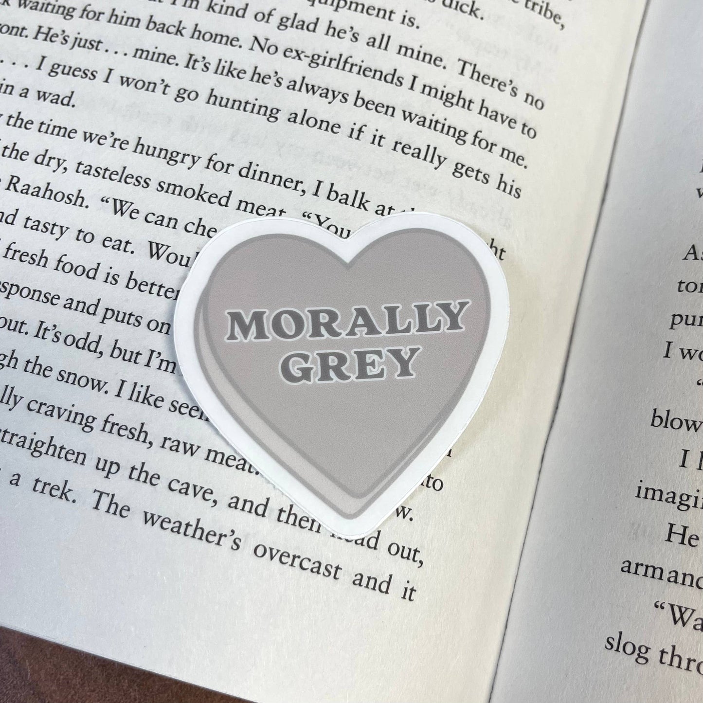 Morally Grey Candy Heart Sticker