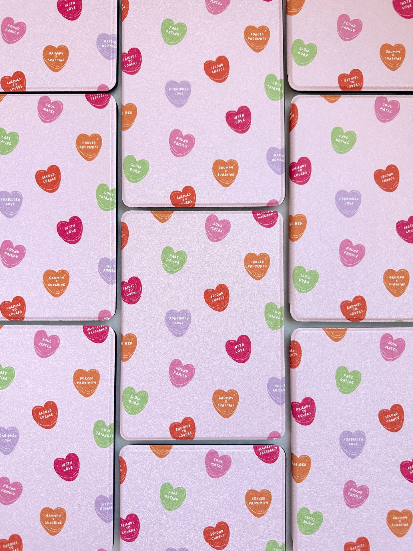 Book Trope Conversation Hearts Kindle Case - Kindle Paperwhite 11th Generation (6.8")