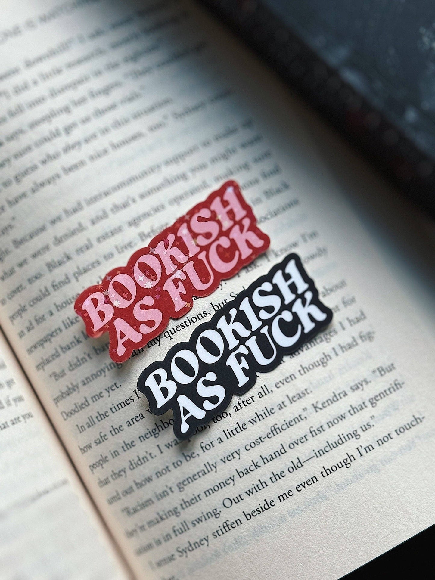 Bookish AF Sticker (black and white)