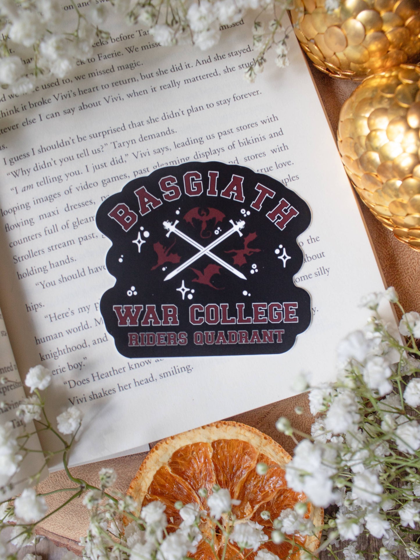 Fourth Wing Basgiath War College Crest Sticker