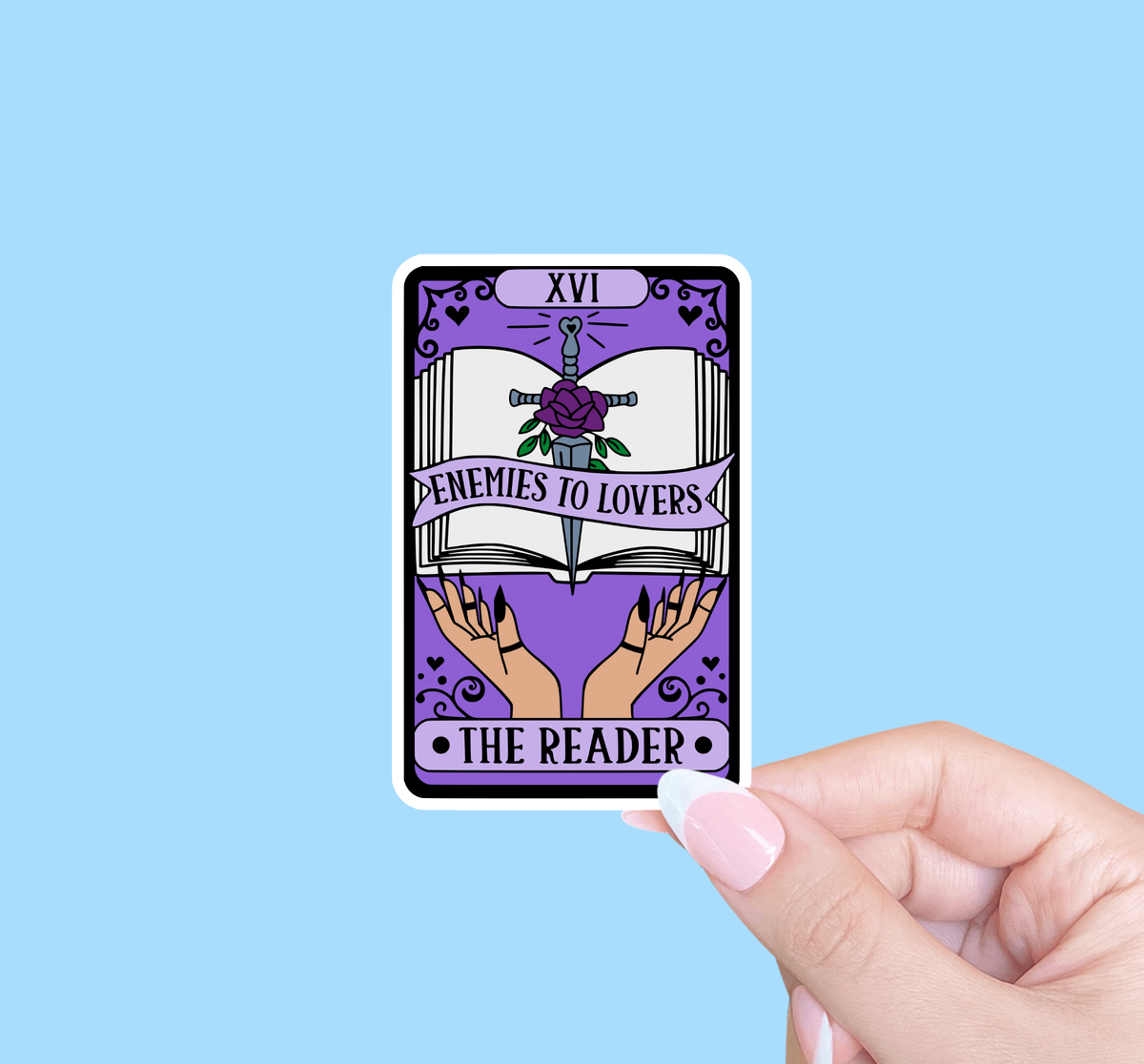 Enemies to lovers tarot sticker