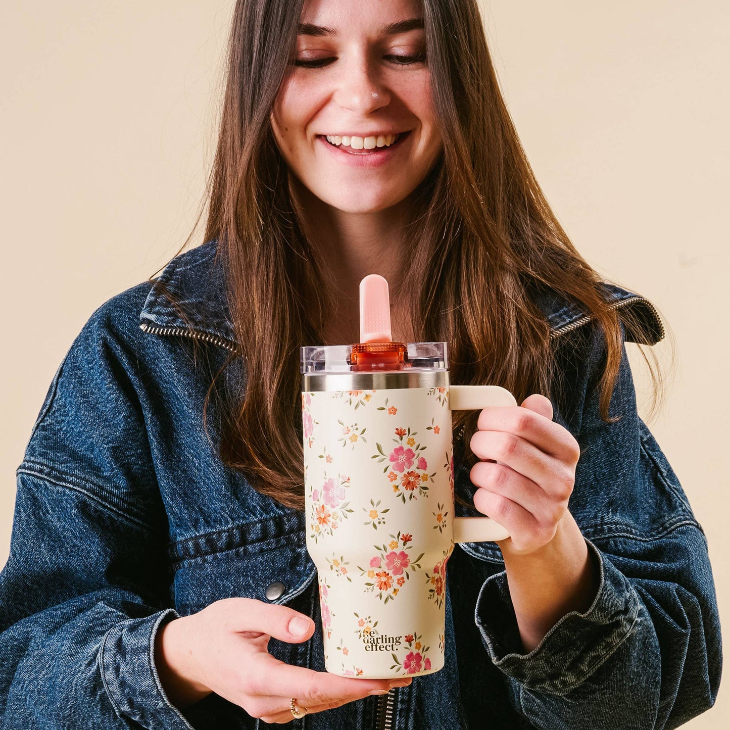 Endless Daydream Cream Flip Straw Tumbler