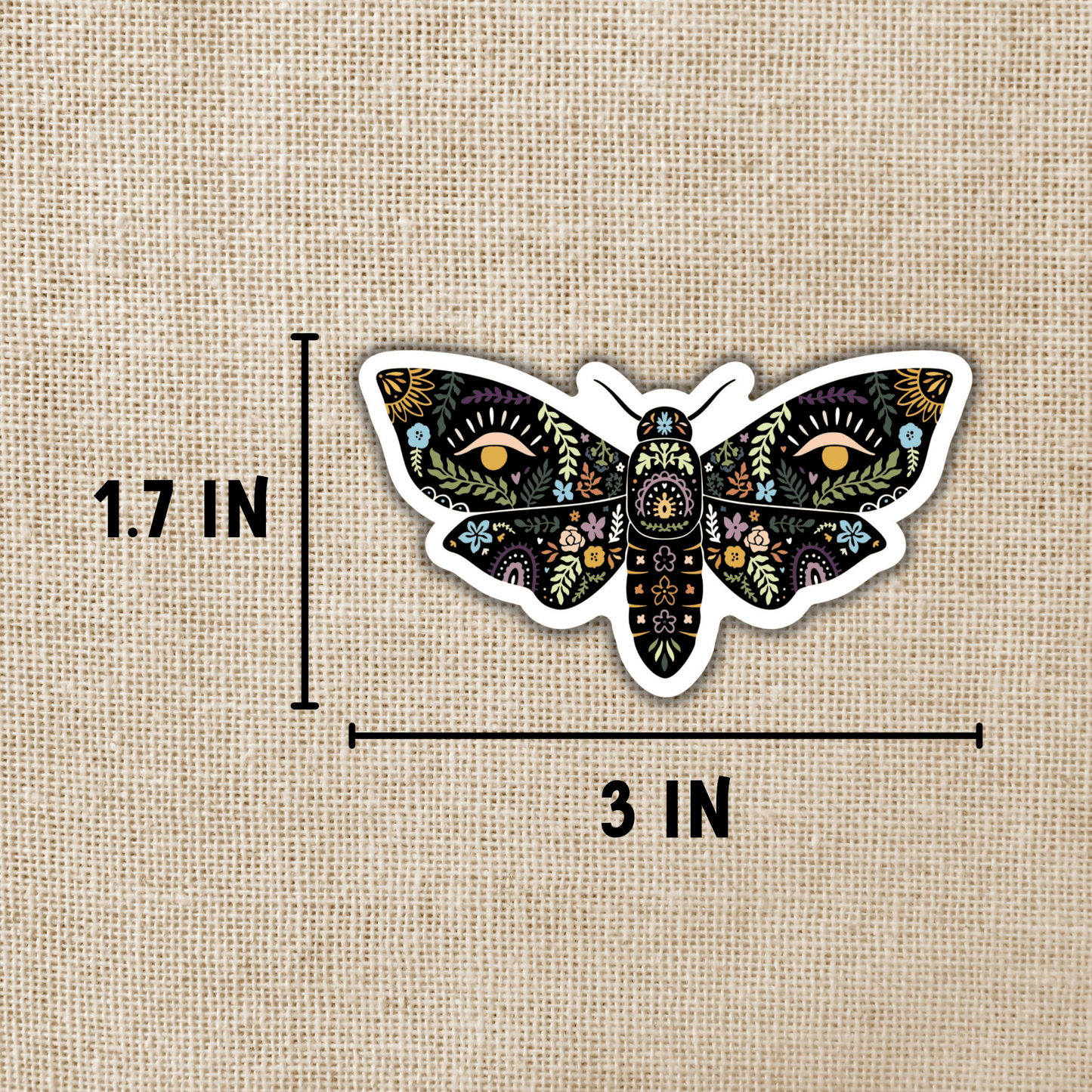 Magical Boho Moth Sticker