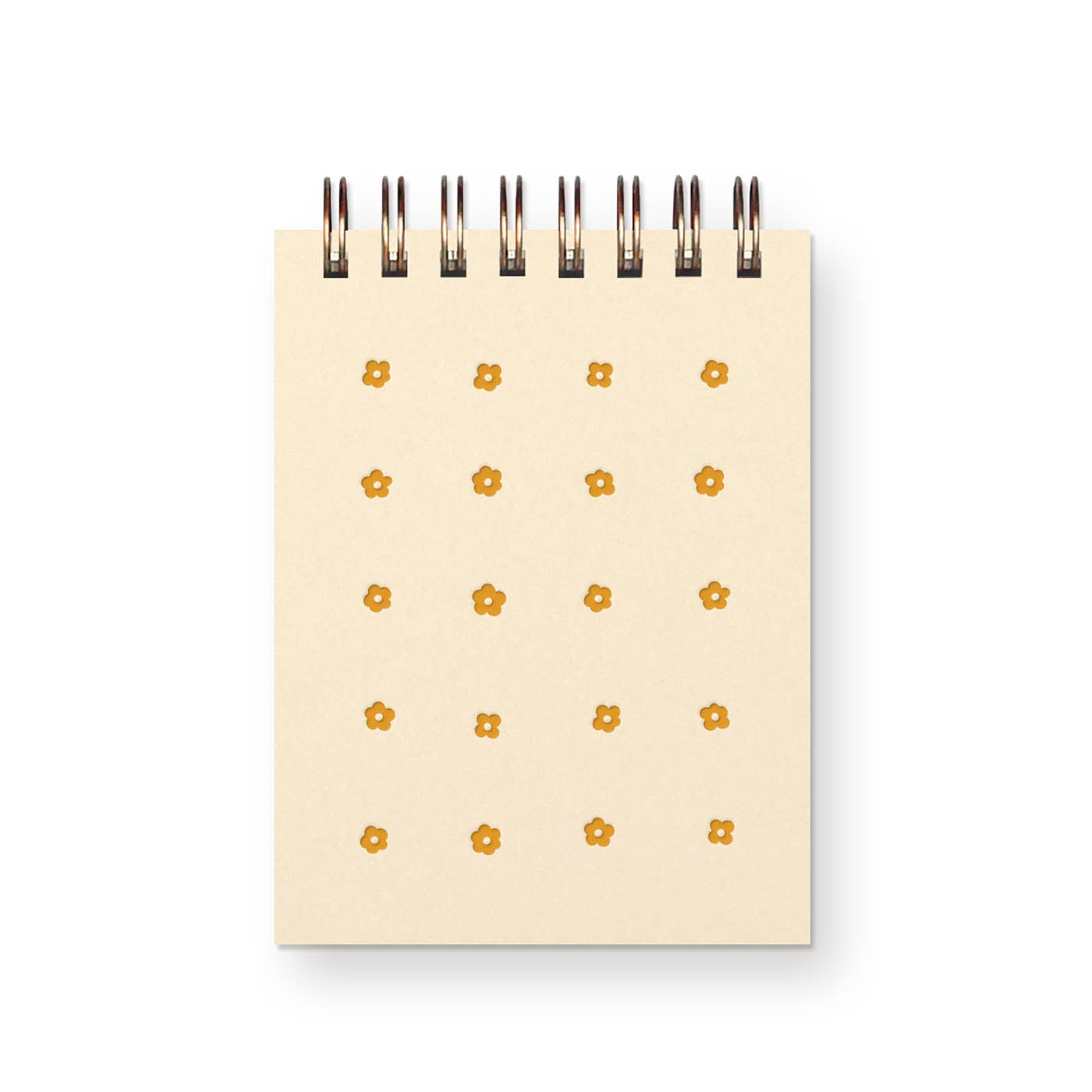 Flower Grid Mini Jotter Notebook - French Vanilla Cover | Saffron Ink
