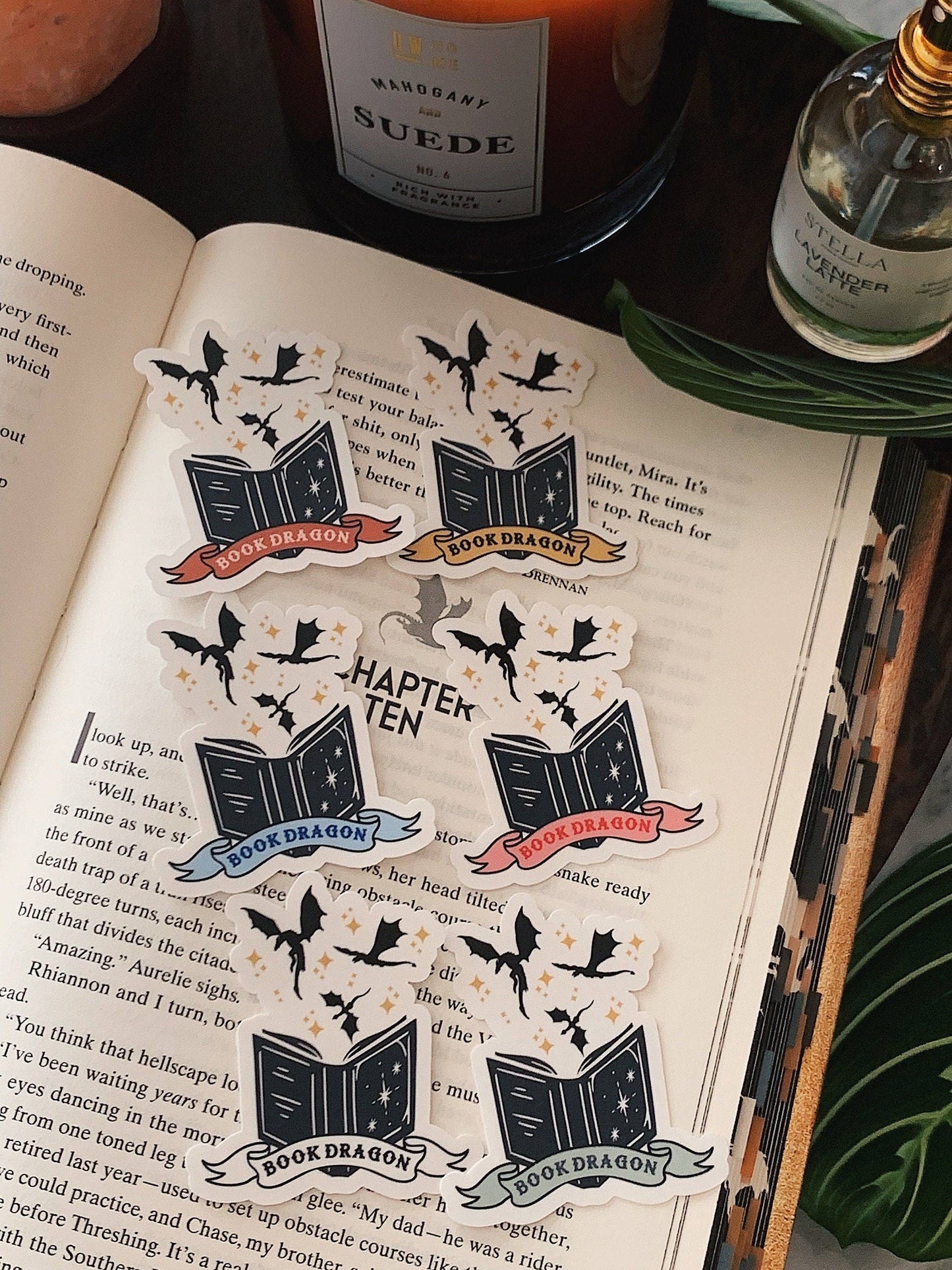 Book Dragon Holographic Sticker