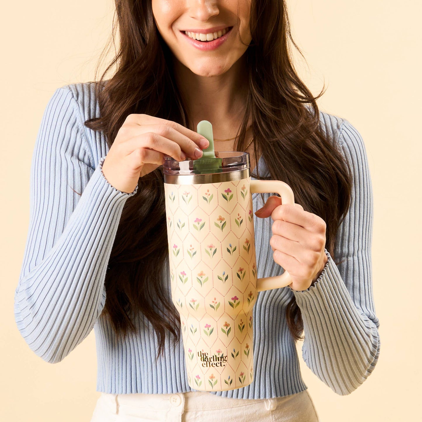 Handpicked For You Flip Straw Tumbler