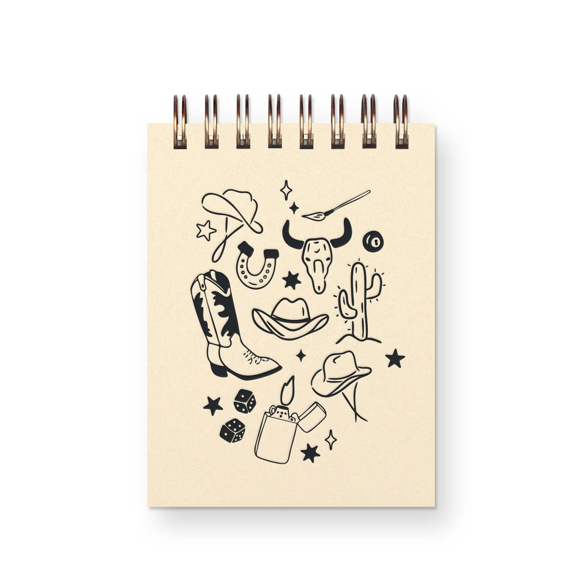 Western Doodle Mini Jotter Notebook