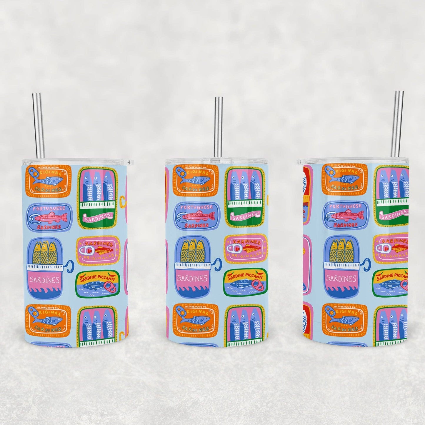 Sardines Tin 12 oz Skinny Tumbler