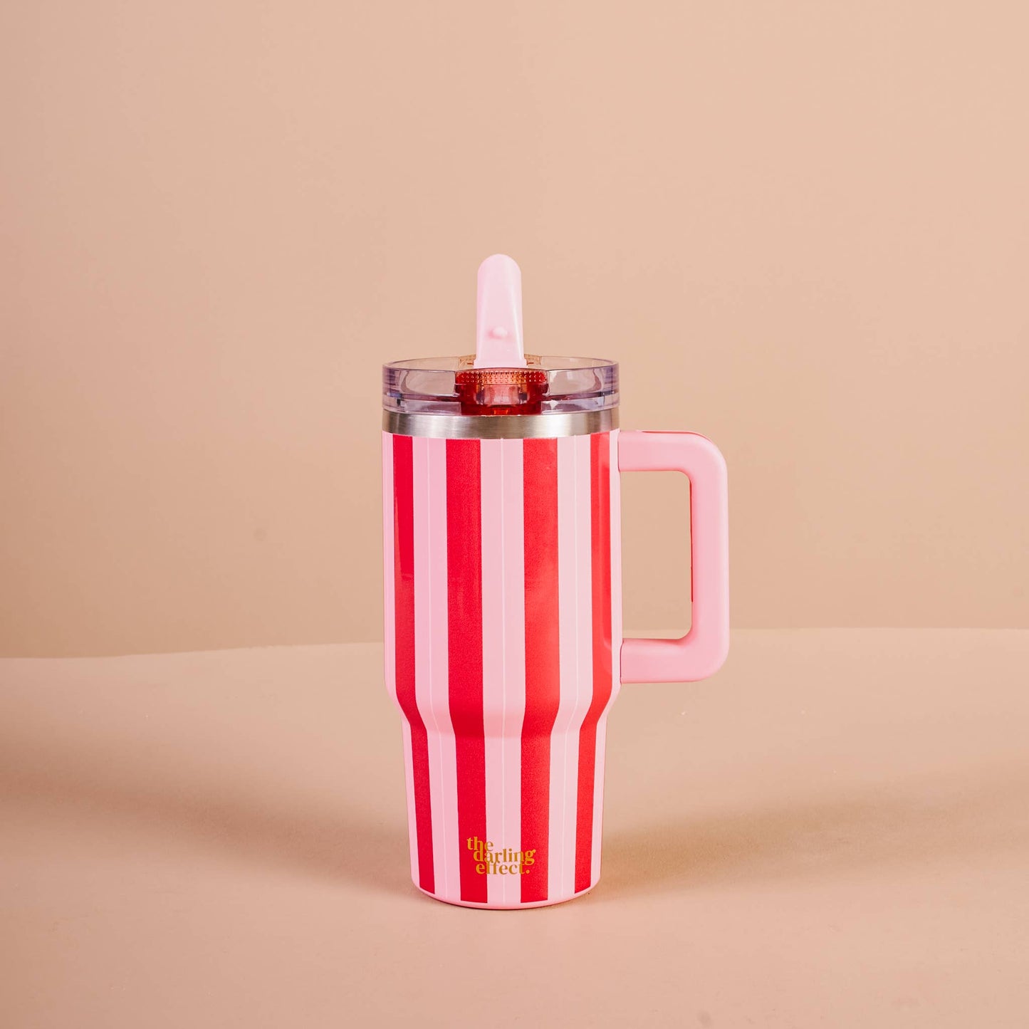 20 oz Lifestyle Flip Straw Tumbler-Peppermint Stripes