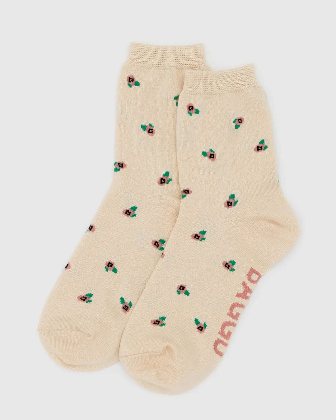 Cream Rosette - Crew Sock