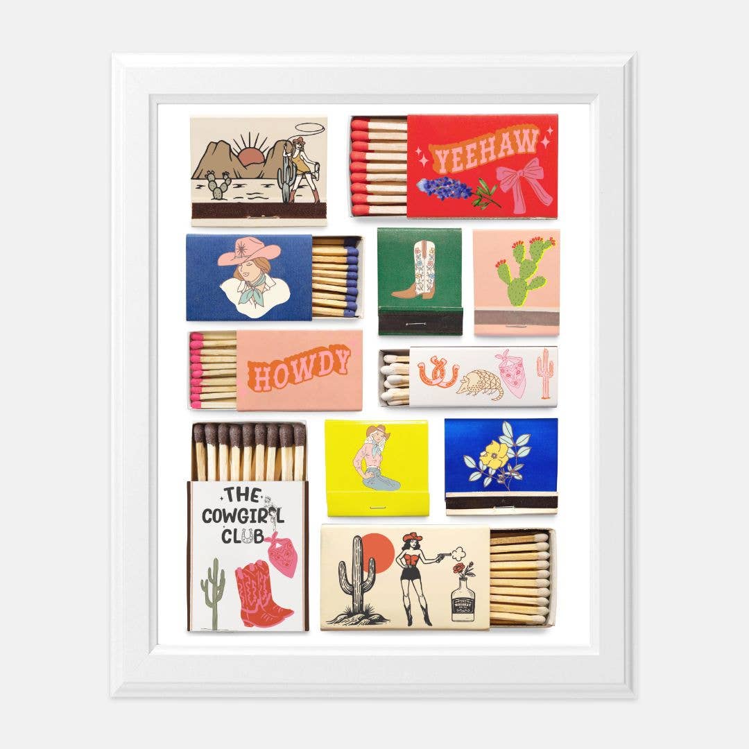 Cowgirl Matchbook Art Print