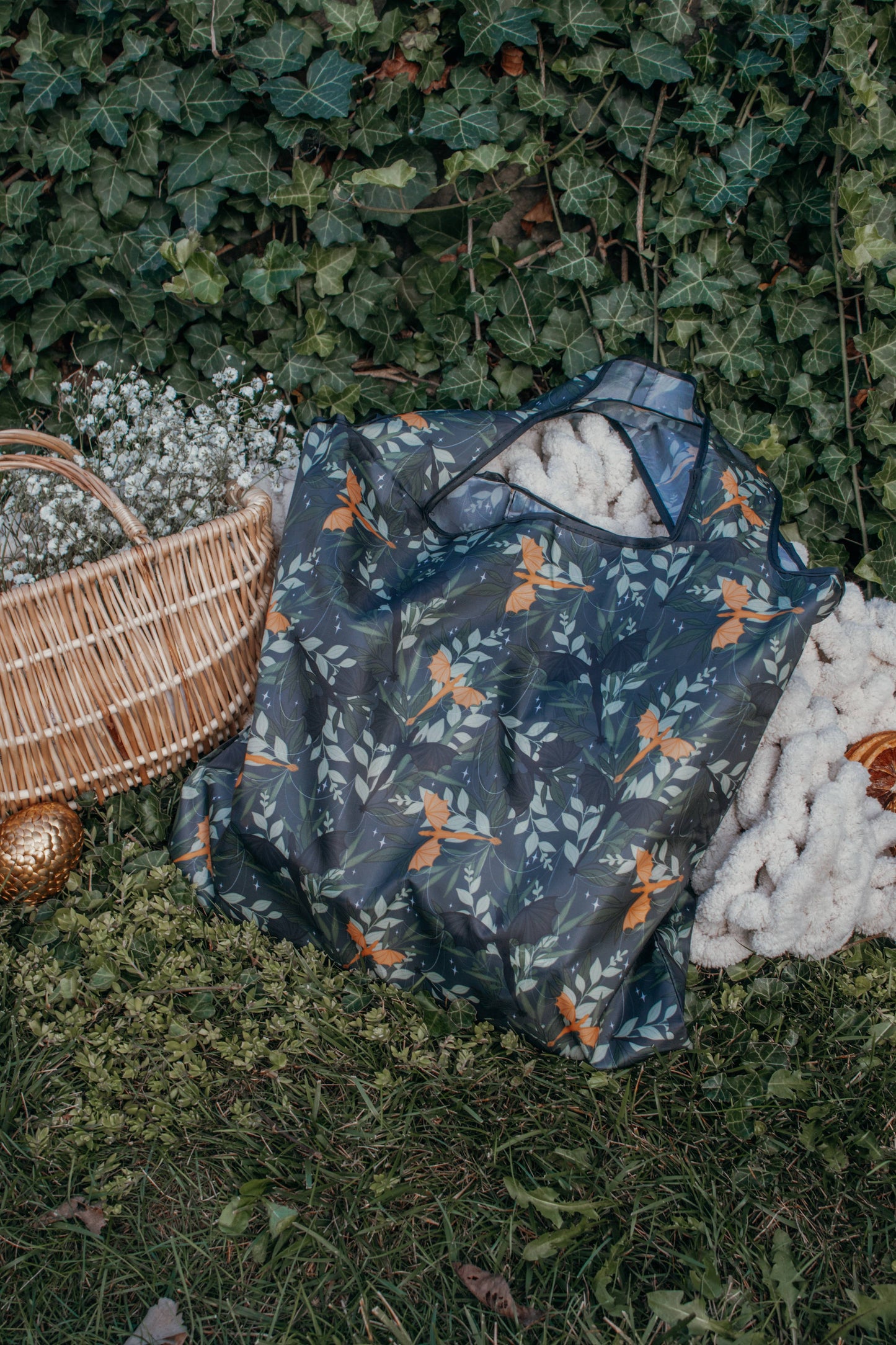 Fourth Wing Tairn & Andarna | Reusable Bookish Grocery Tote