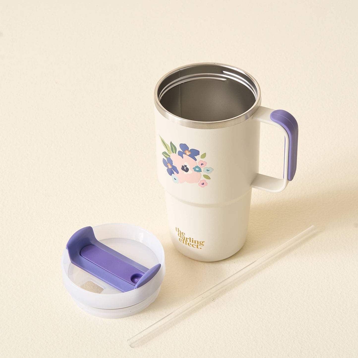 Bloom Cream Mini On-the-Go Tumbler