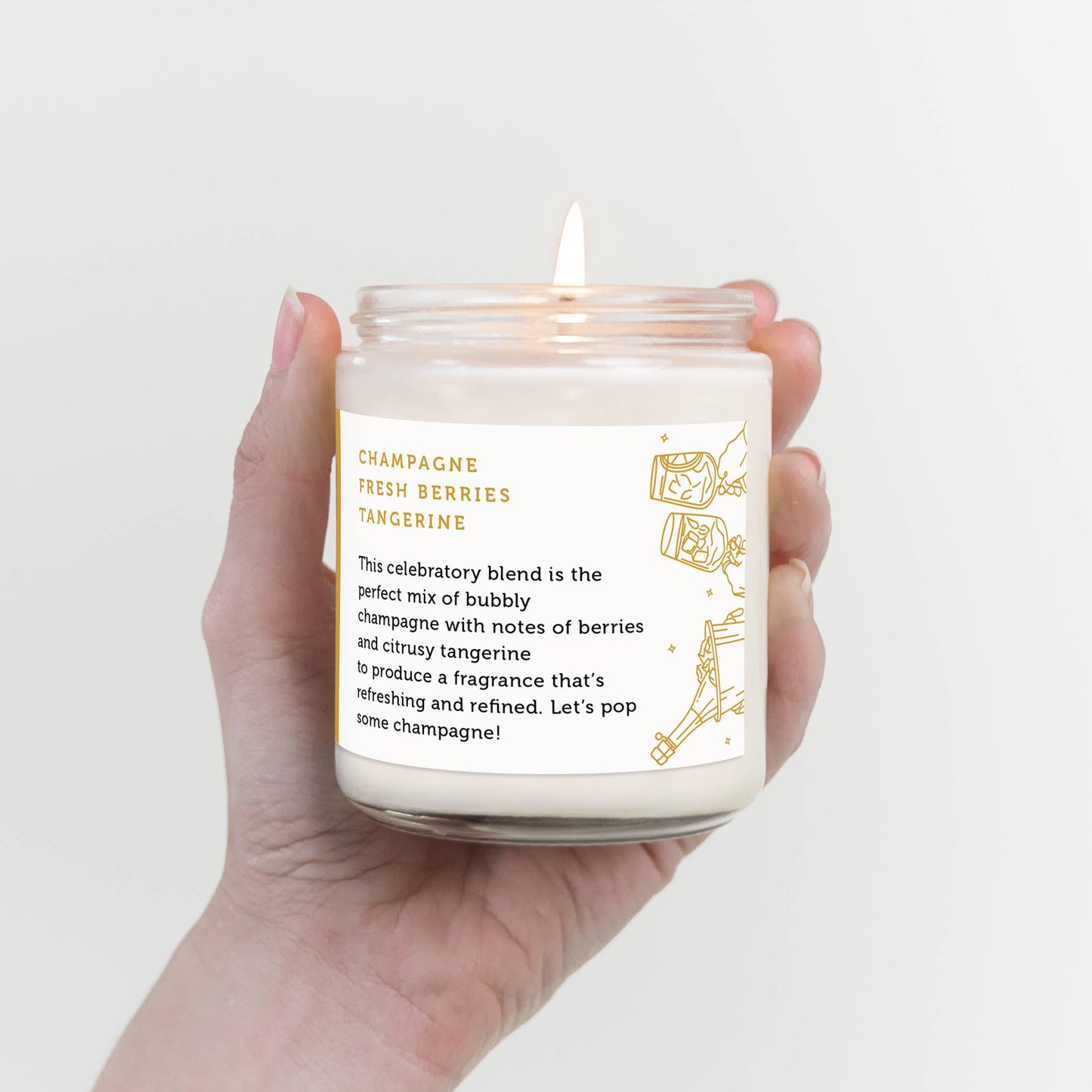 Poppin' Champagne Candle