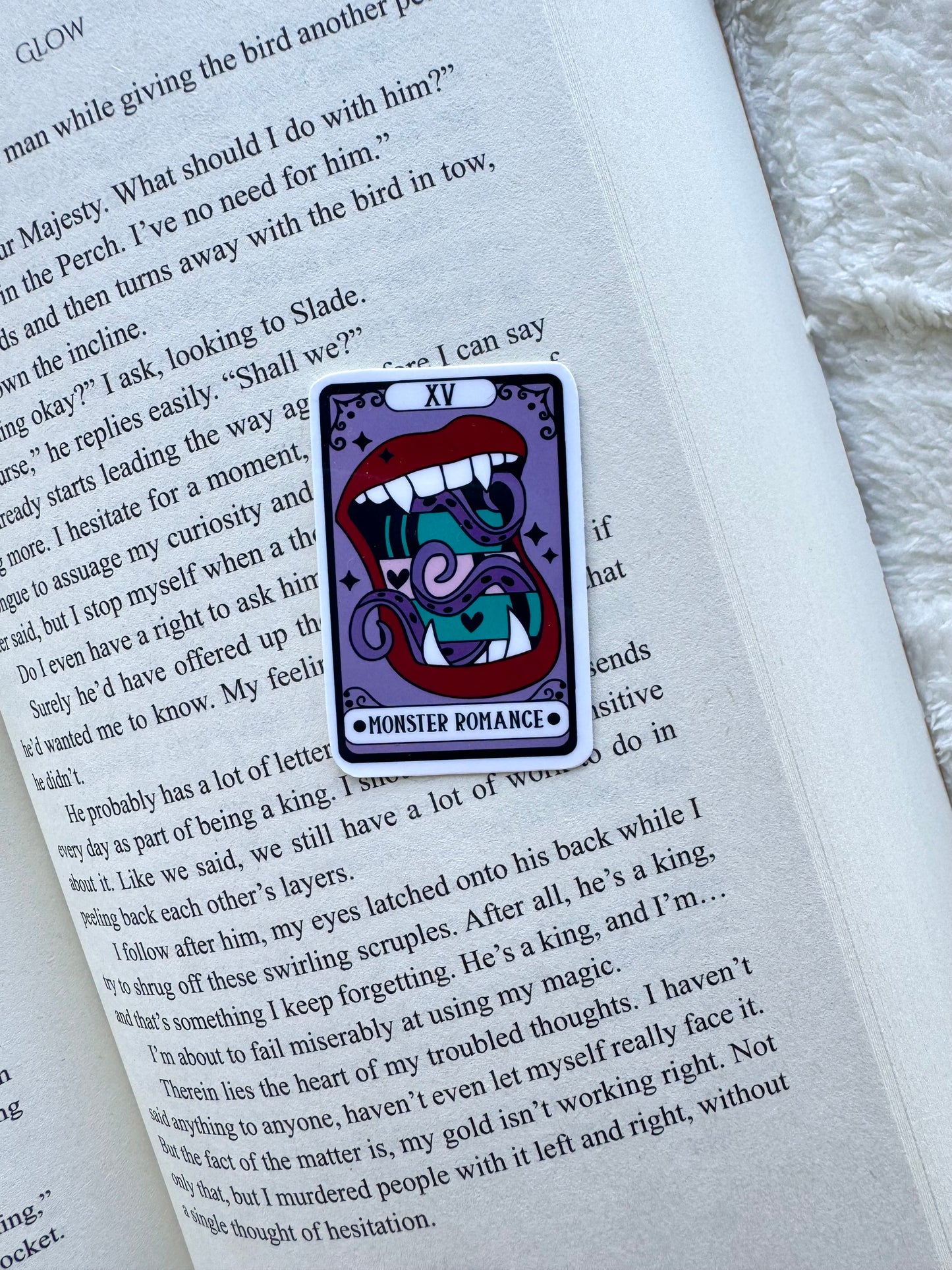 Monster Romance Book Tarot Card Sticker