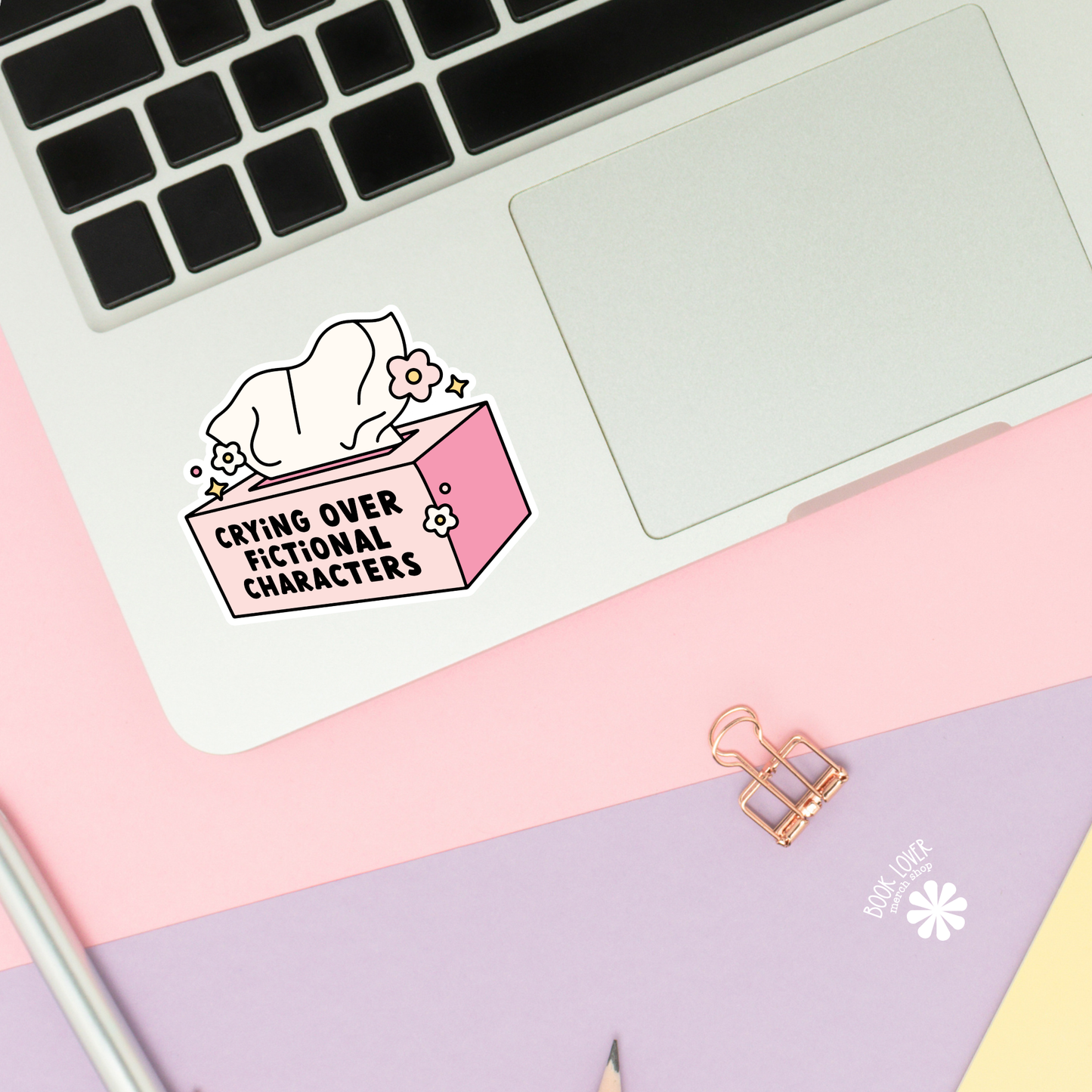 Crying Over Fictional Characters Sticker