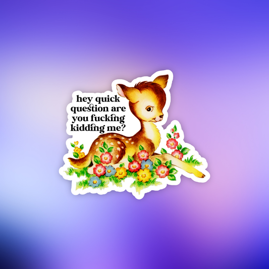 Quick question sticker