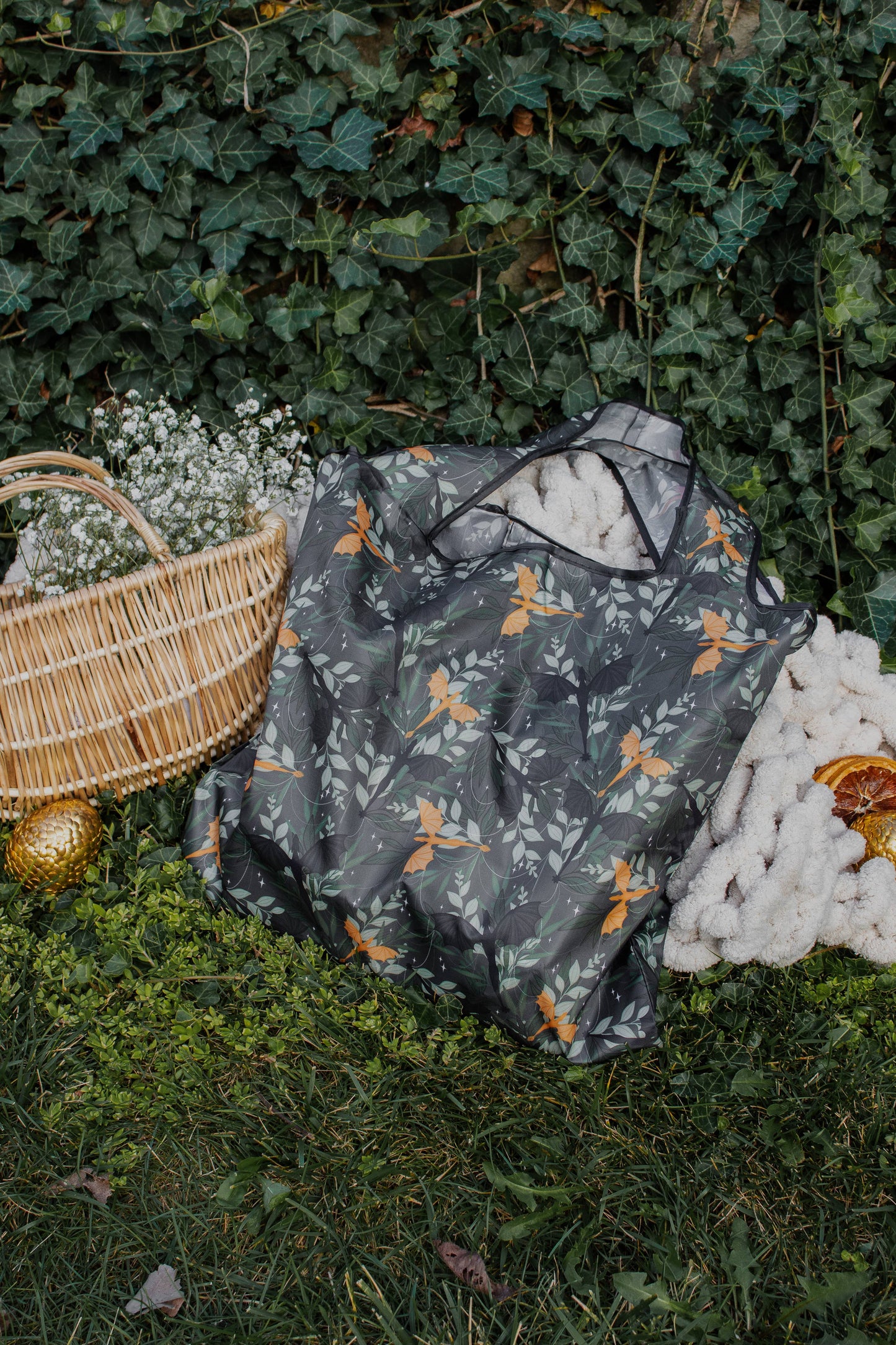 Fourth Wing Tairn & Andarna | Reusable Bookish Grocery Tote