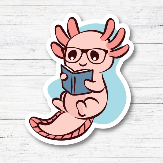 Axolotl Book Sticker