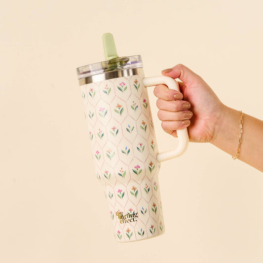 Handpicked For You Flip Straw Tumbler