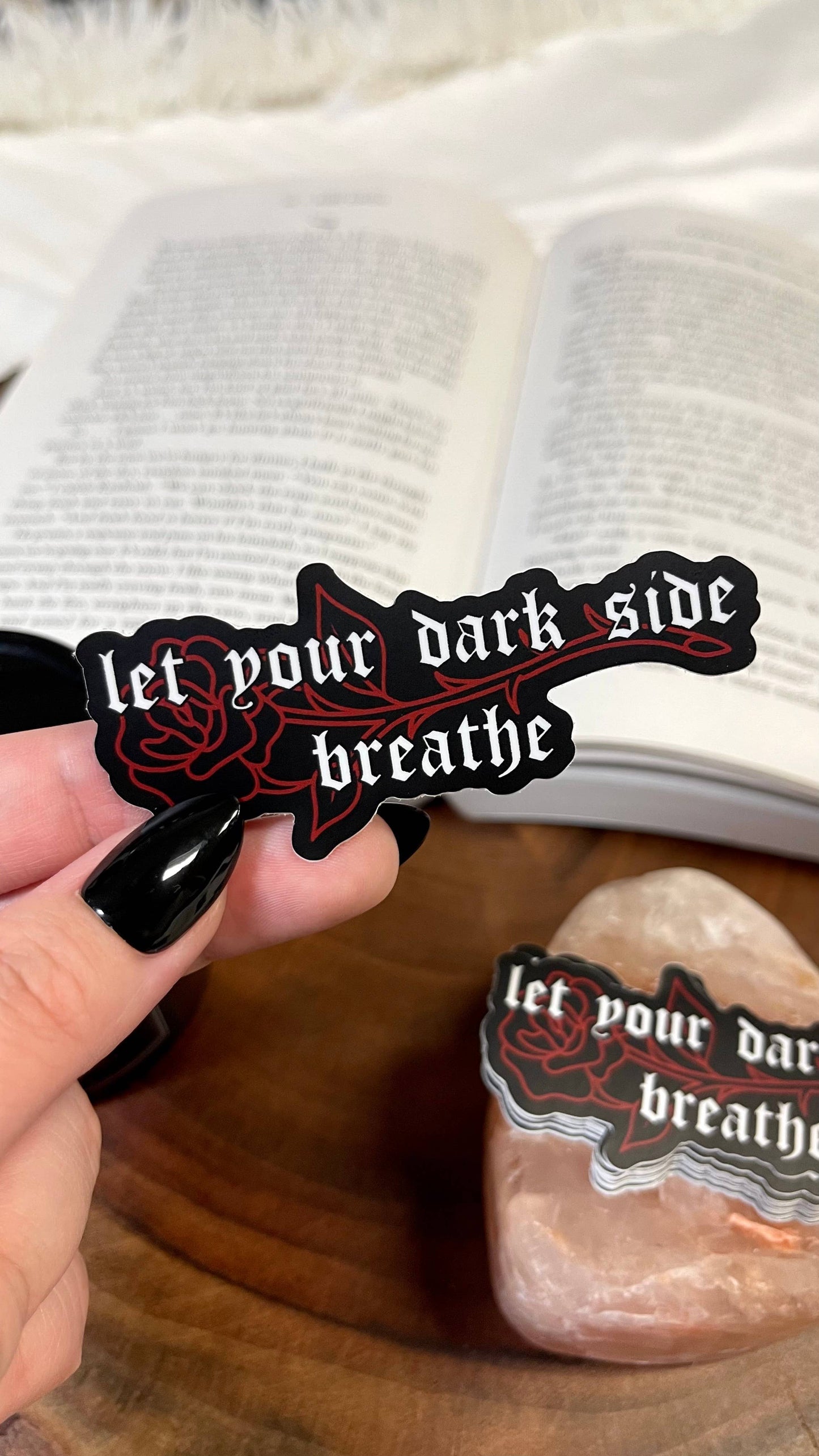 Let Your Dark Side Breathe Dark Sticker