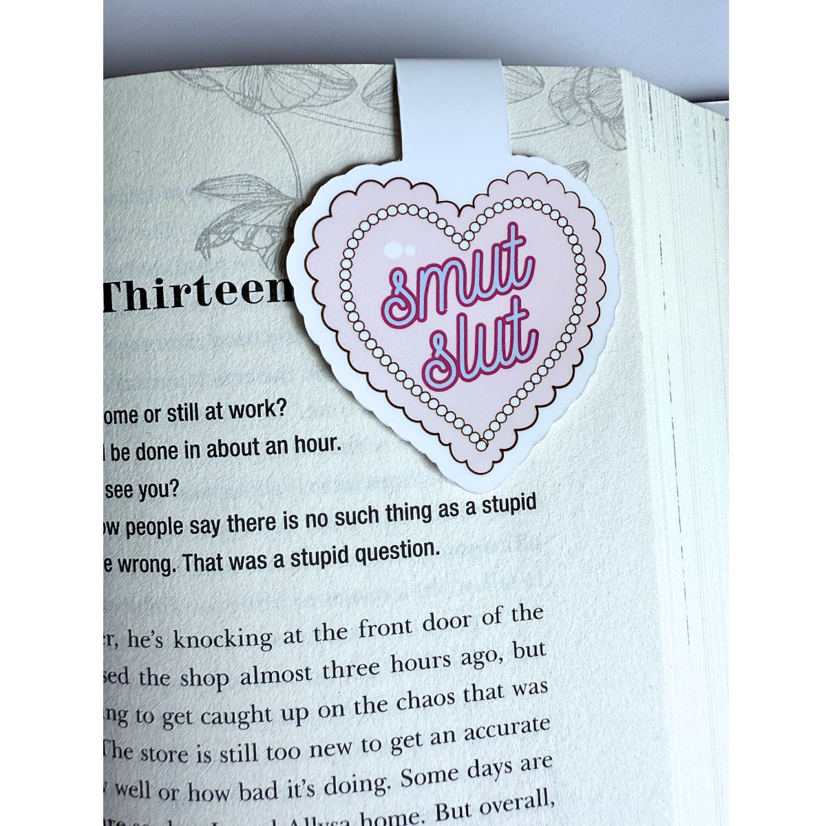 Smut slut romantic magnetic bookmark 