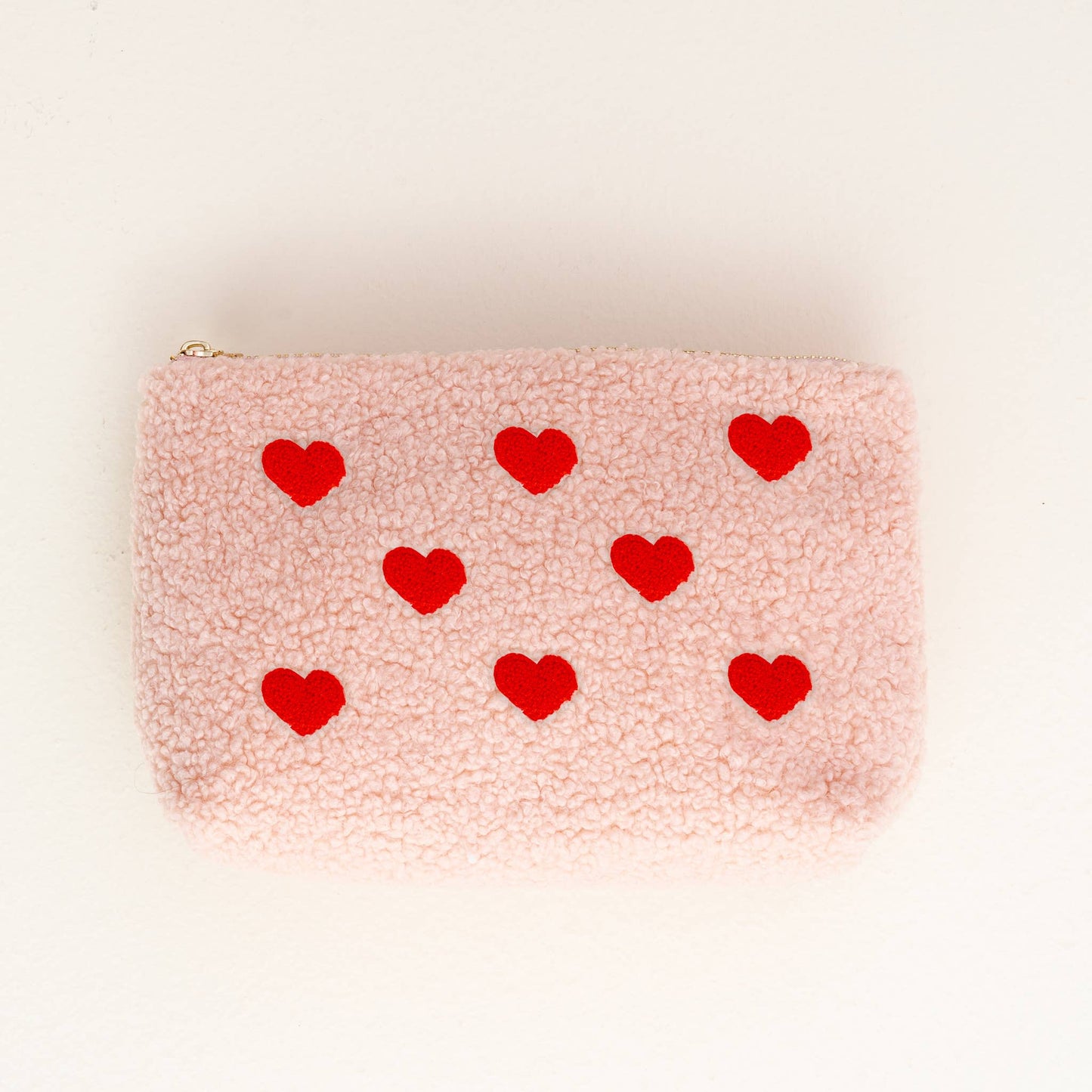 Hearts Pink Teddy Pouch