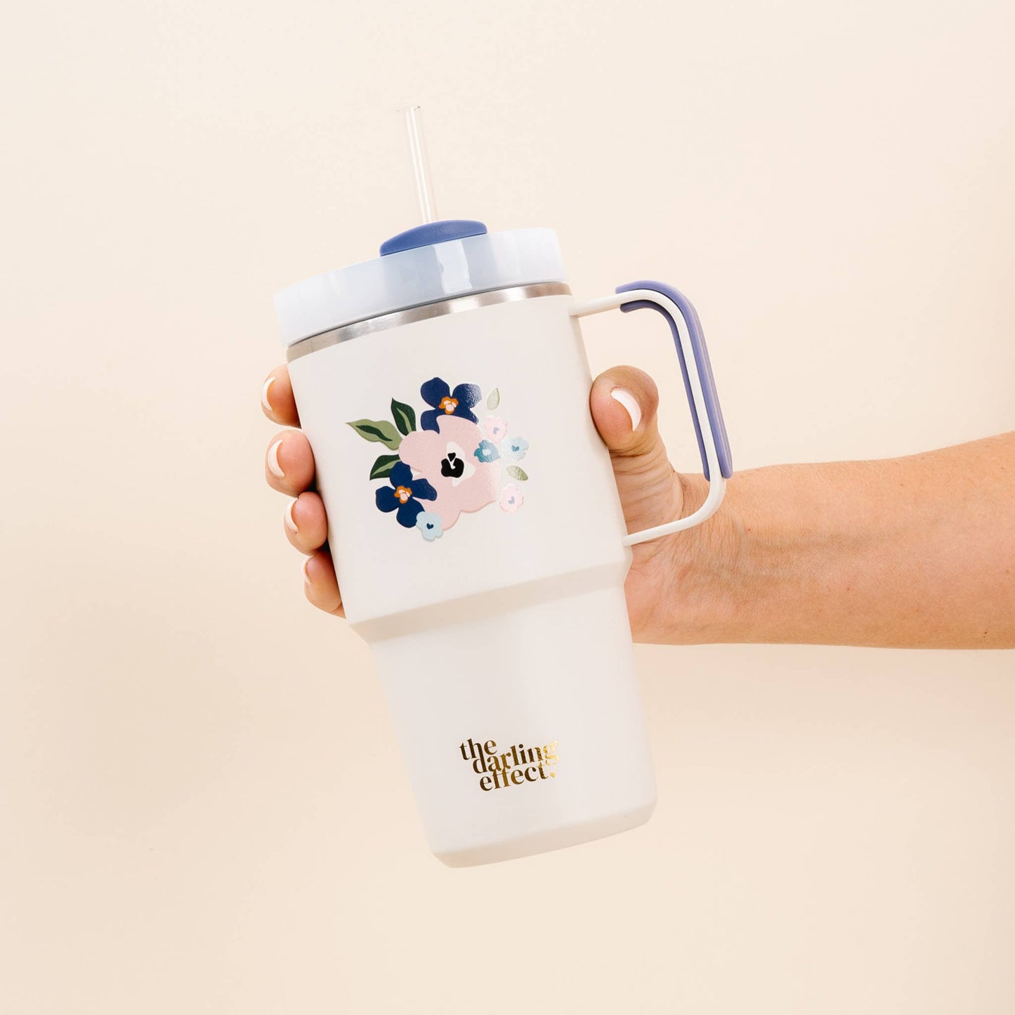 Bloom Cream Mini On-the-Go Tumbler