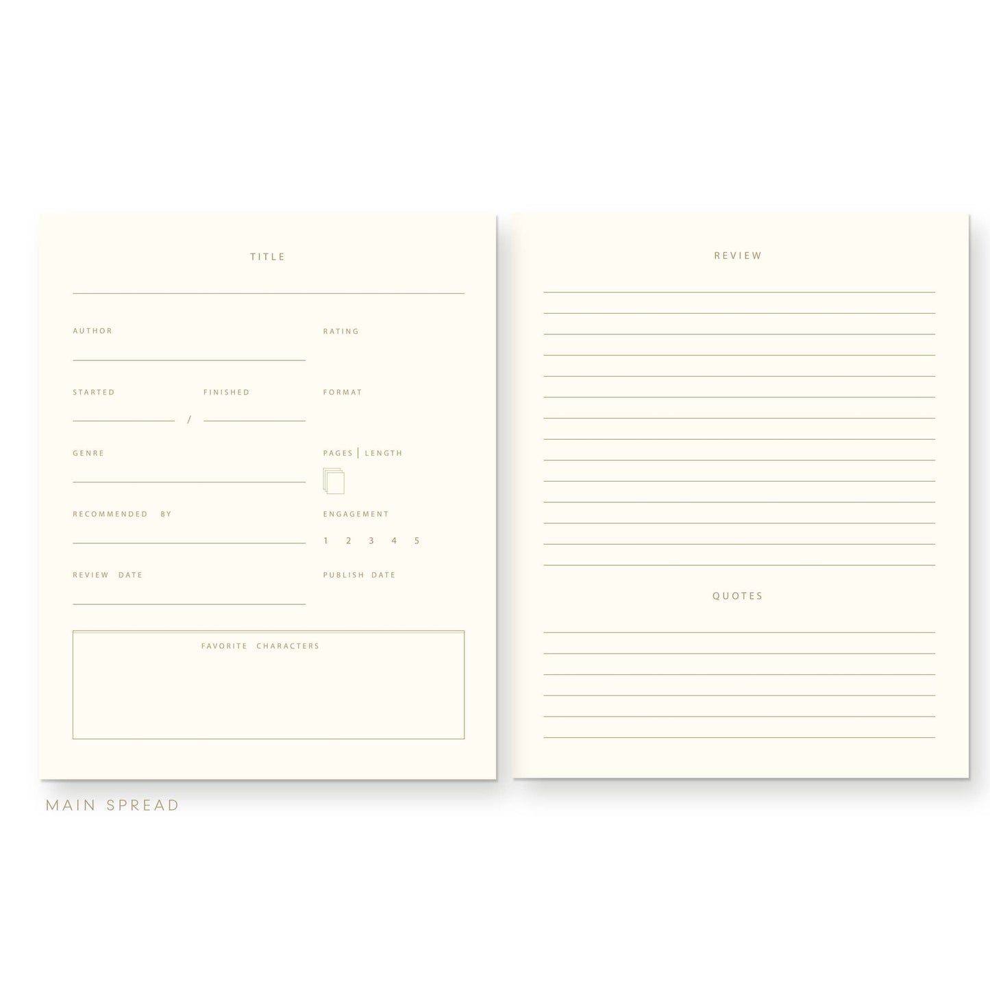 Book Report Book Log Journal