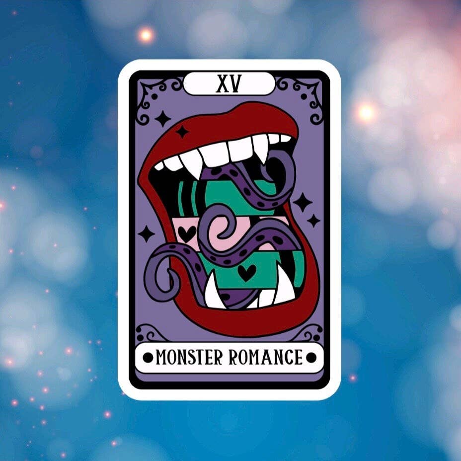 Monster Romance Book Tarot Card Sticker