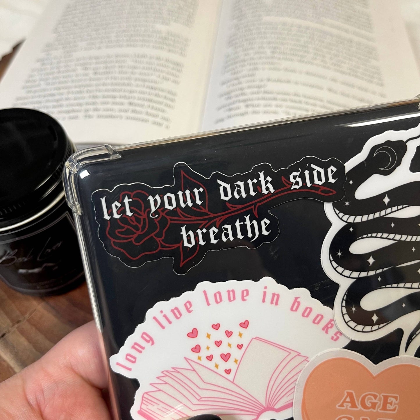 Let Your Dark Side Breathe Dark Sticker