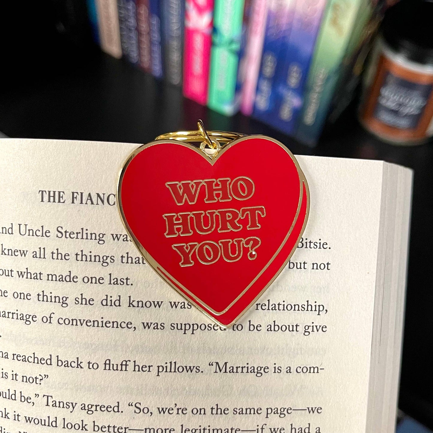 Who Hurt You Bookish Keychain