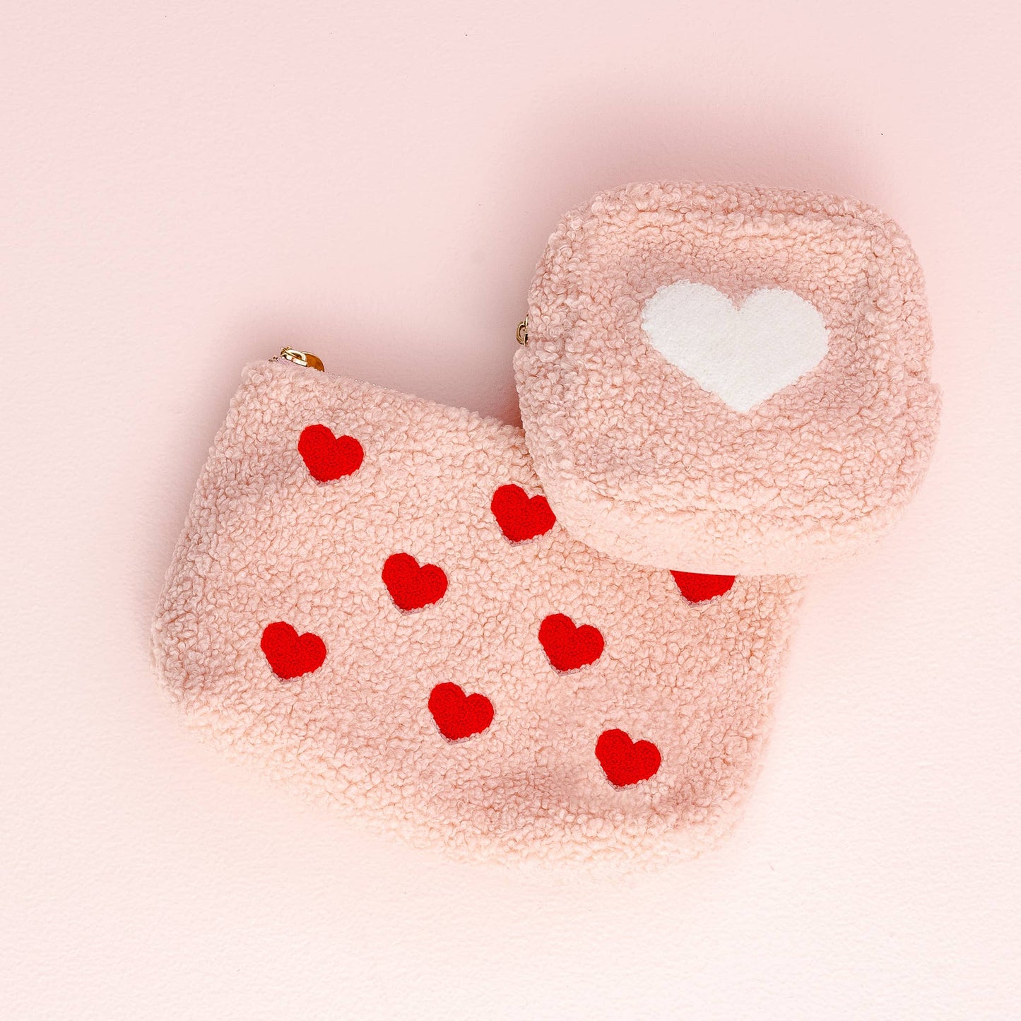 Hearts Pink Teddy Pouch