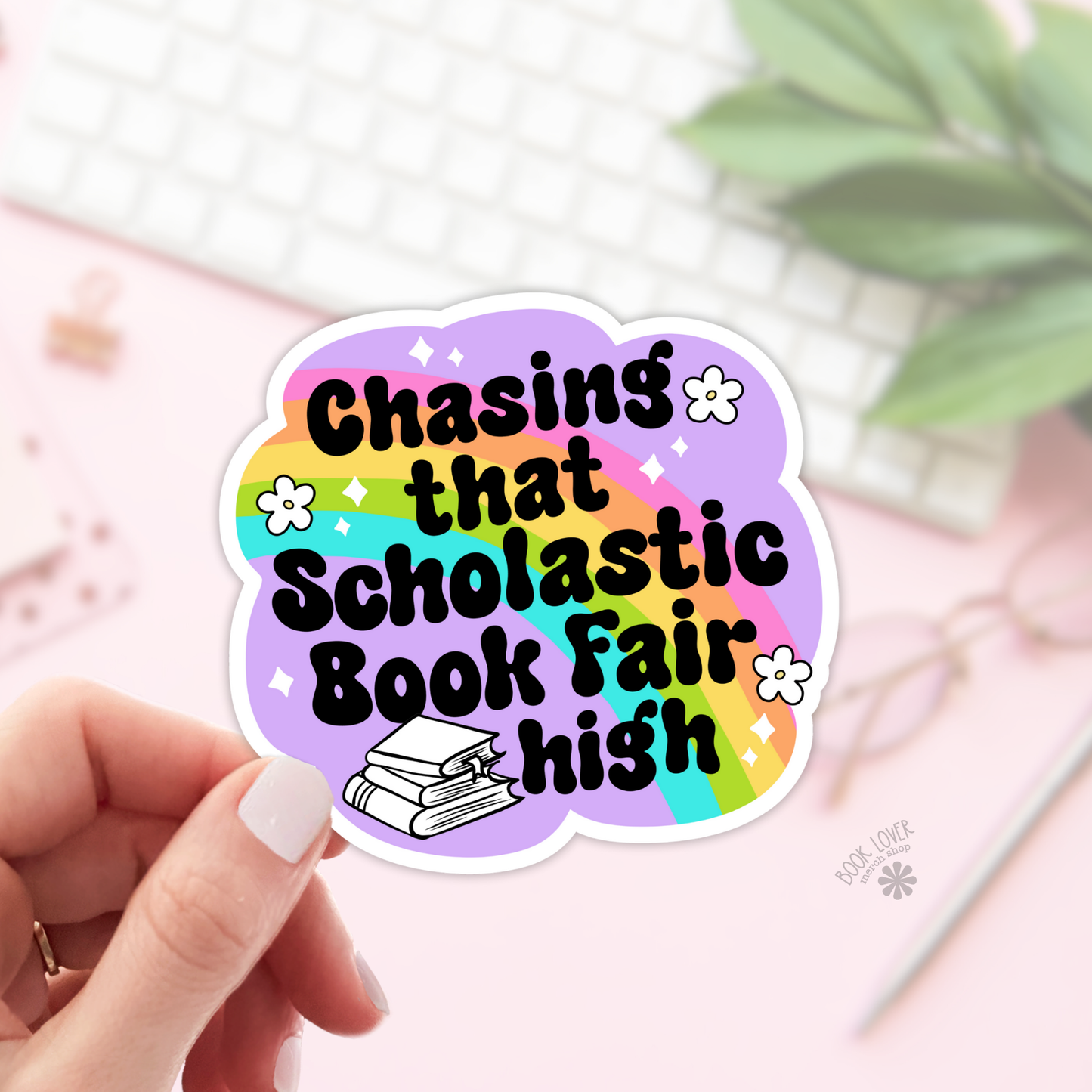 Chasing That Scolastic Book Fair High Sticker