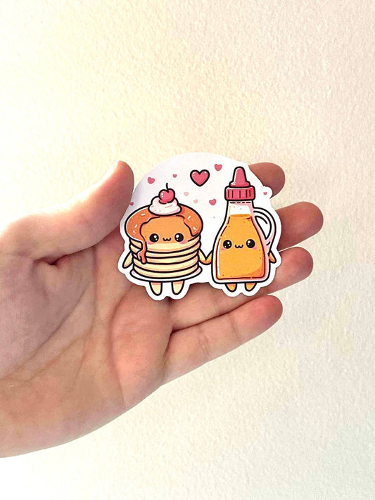 Pancakes & Syrup Kawaii Matte Vinyl Sticker