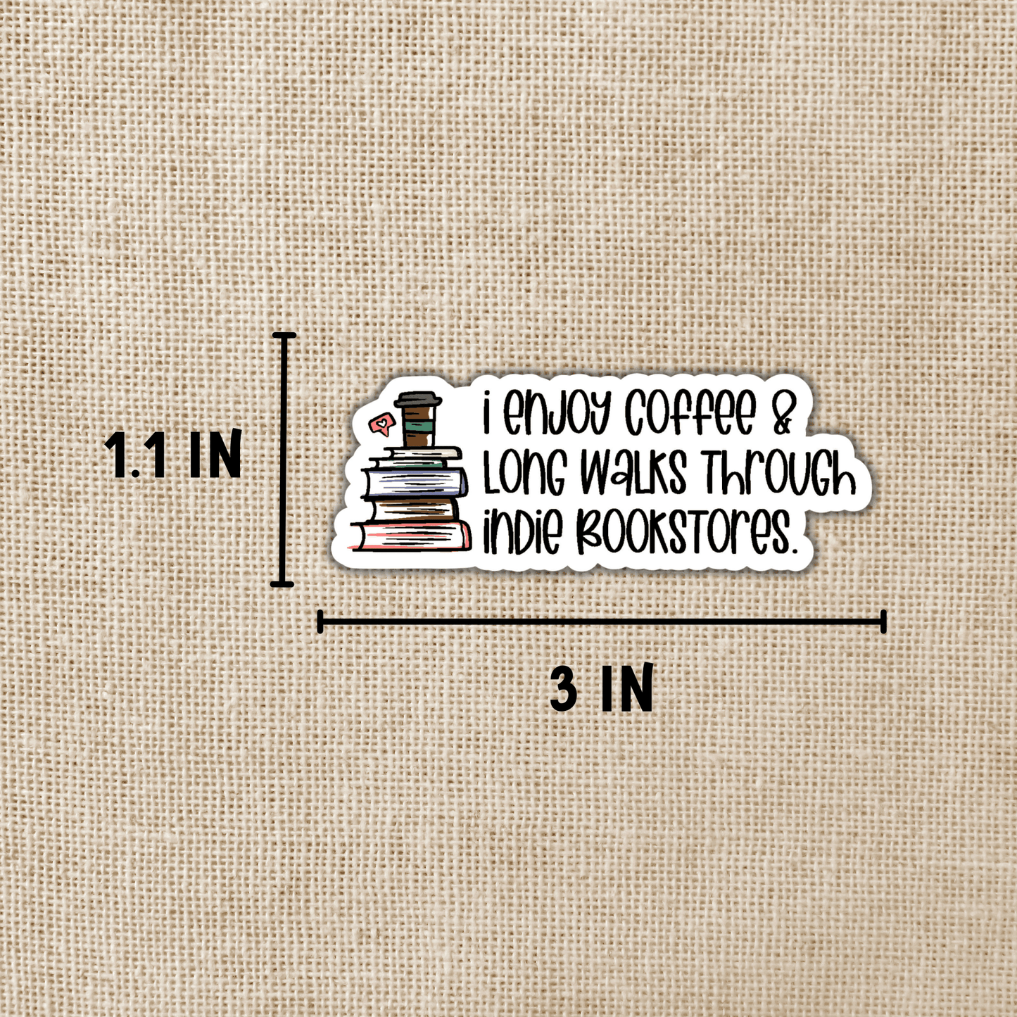 Long Walks In Indie Bookstores Sticker