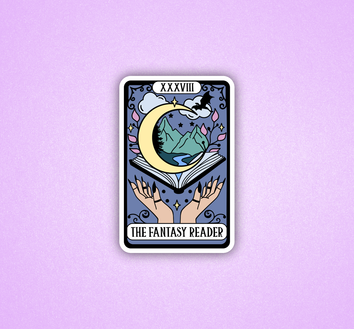 Fantasy reader tarot sticker