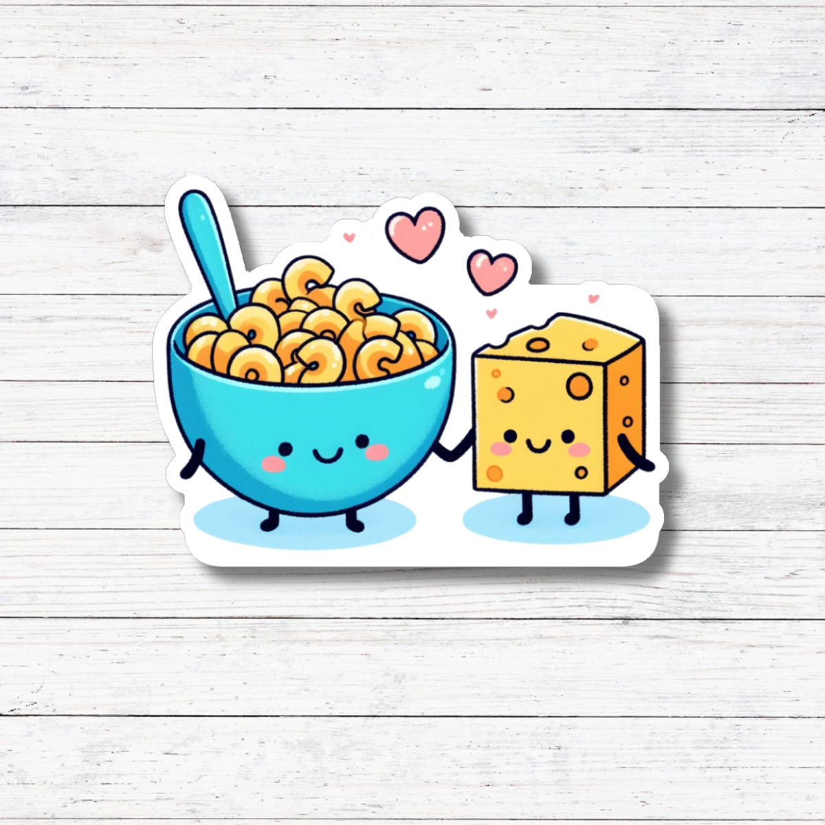 Mac & Cheese Kawaii Matte Vinyl Sticker