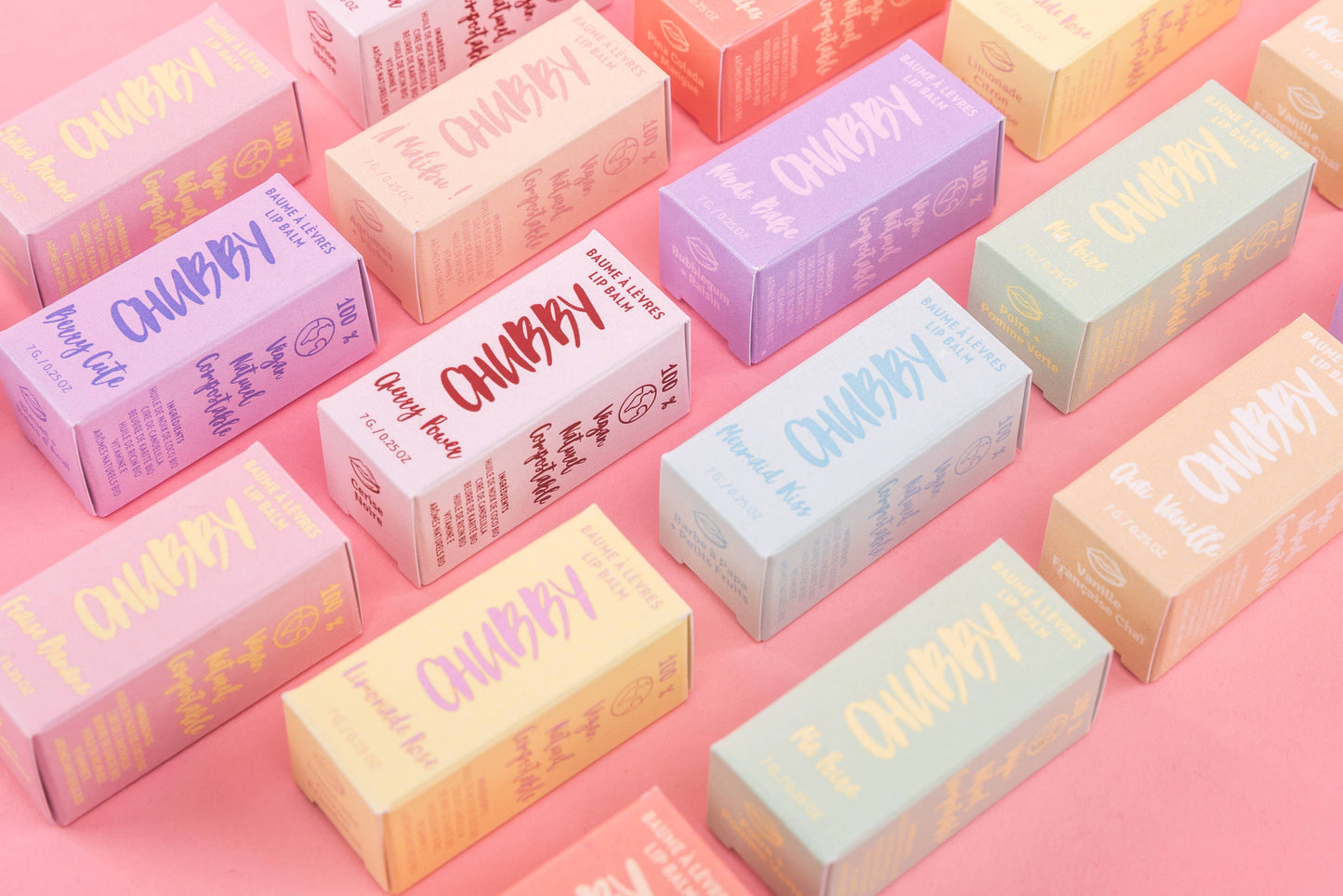 Caprice & Co - CHUBBY - Vegan Lip Balm - Limonade Rose ( Raspberry + Lemon )