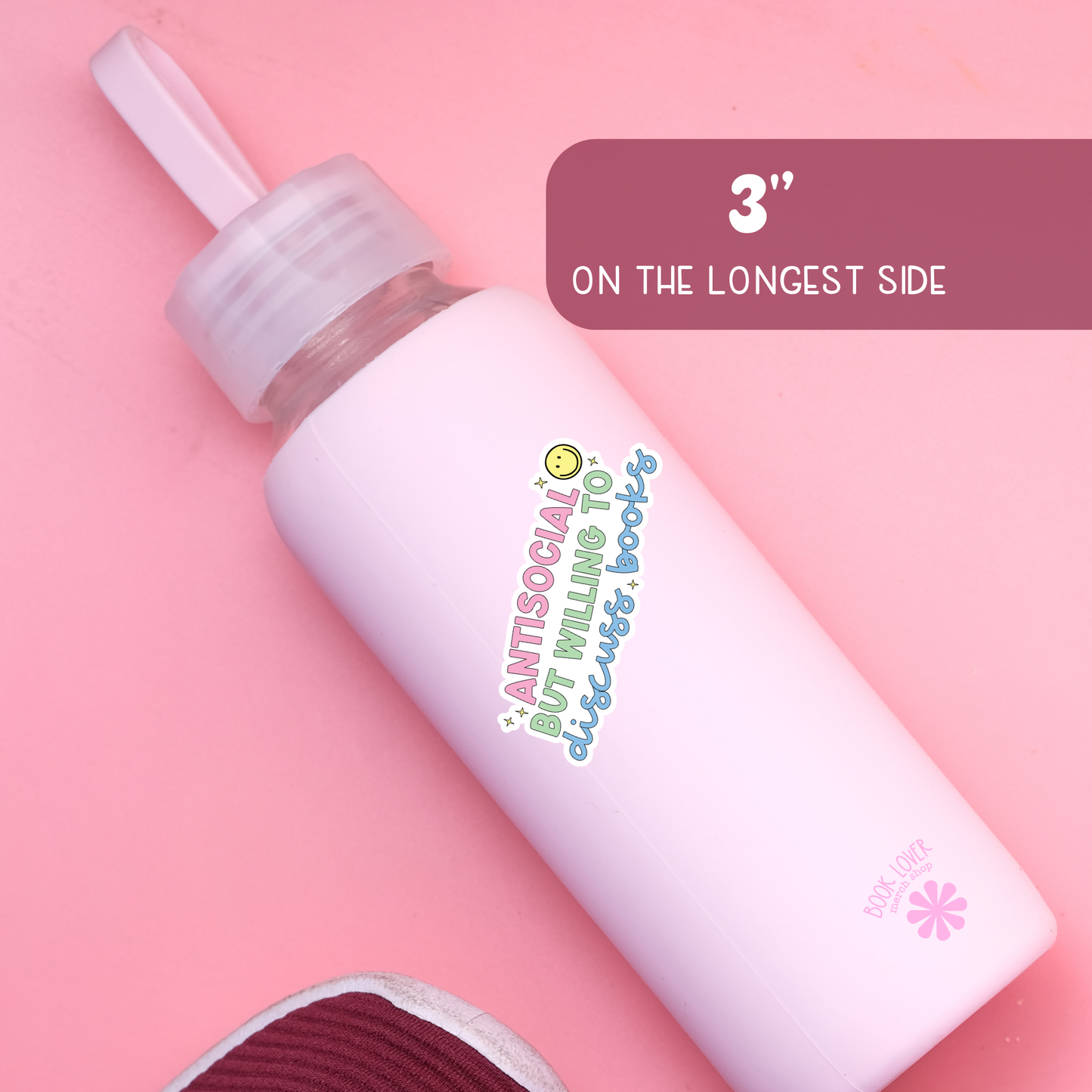 Antisocial But Willing to Discuss Books Sticker