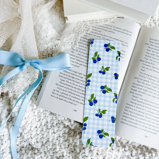 Blueberries & Gingham Bookmark