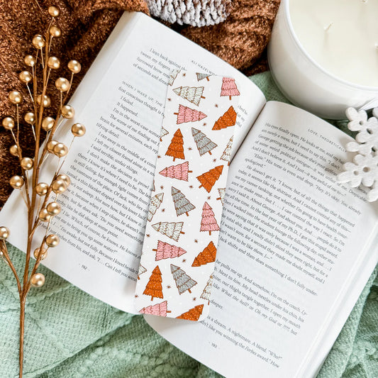 Boho Christmas Trees Bookmark