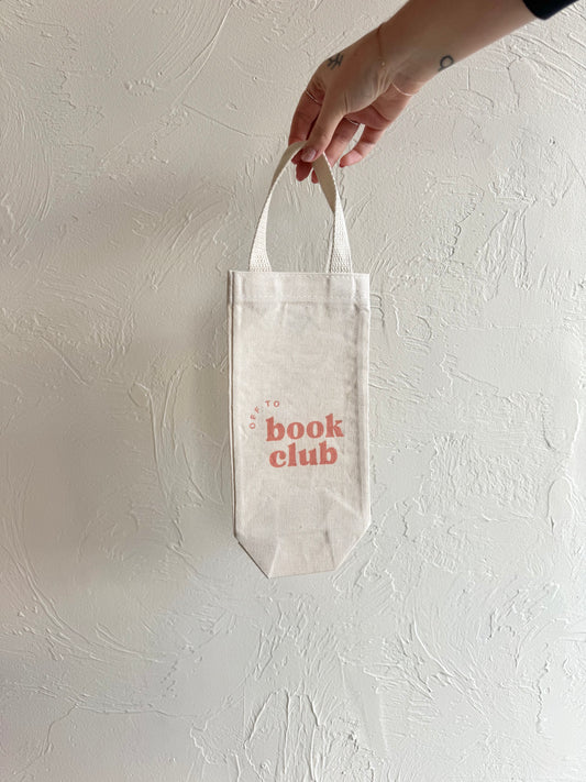 Off to Book Club Wine Bag