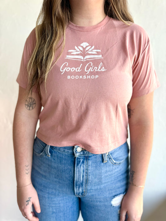 Good Girls Bookshop Pink Crop Top