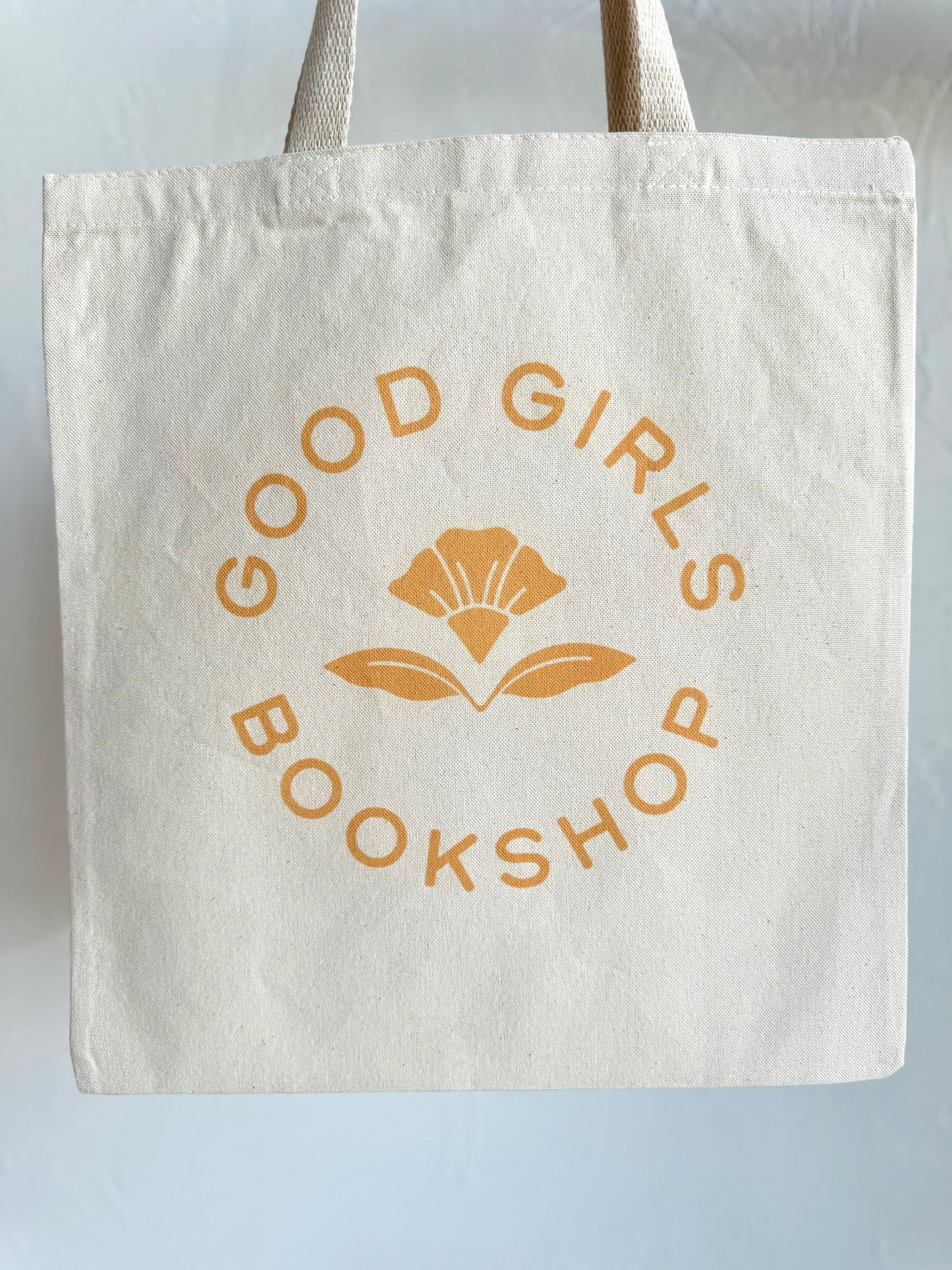 Good Girls Bookshop Golden Flower Circle Tote Bag