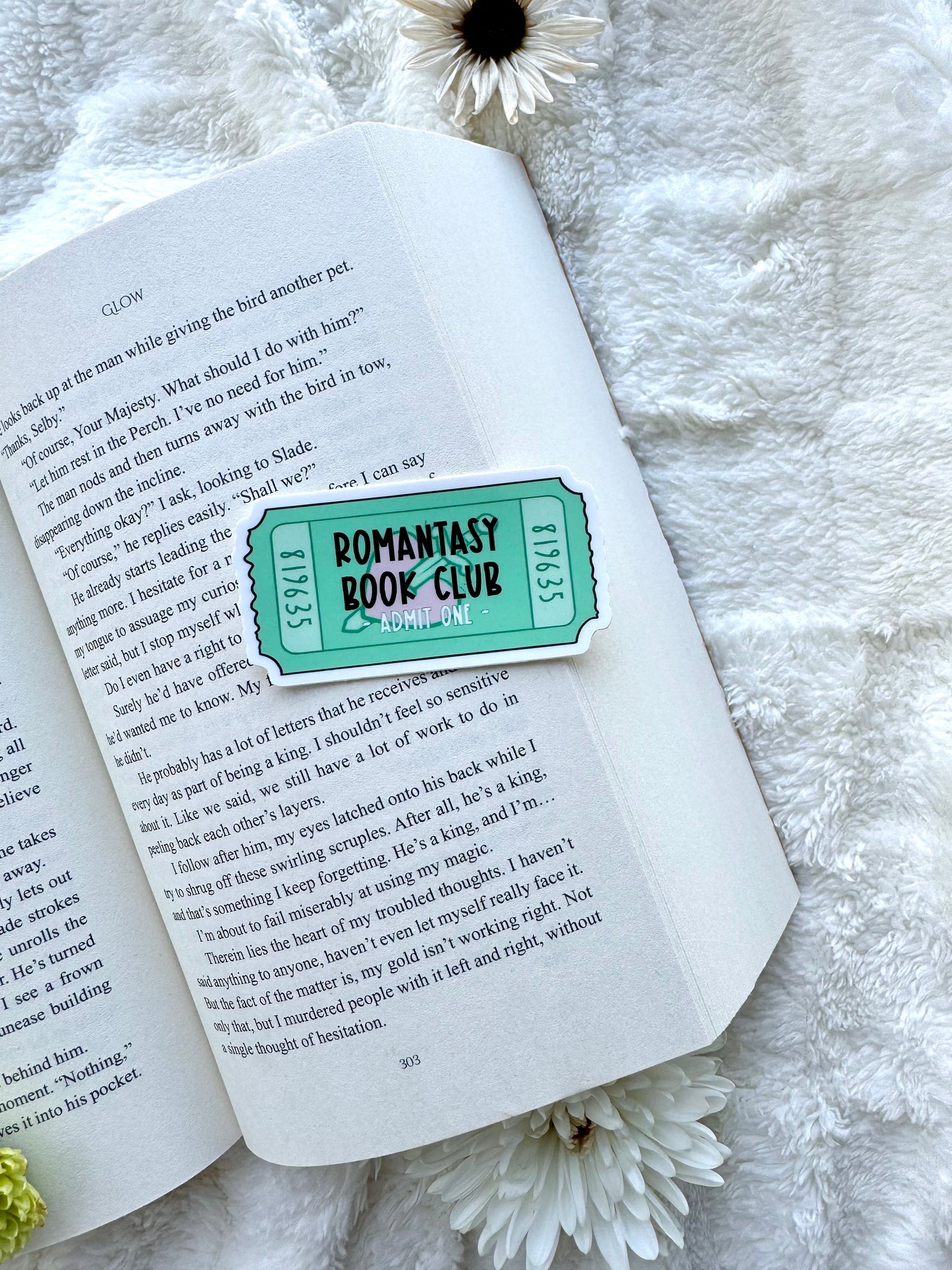 Romantasy Book Club Ticket Sticker