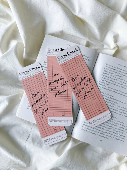 Pumpkin Spice Latte Bookmark