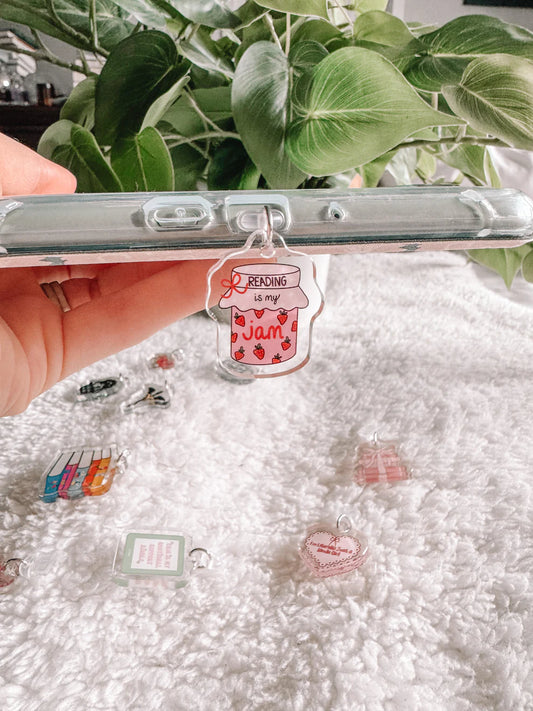 Reading is My Jam Kindle Charm