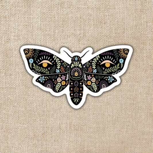Magical Boho Moth Sticker